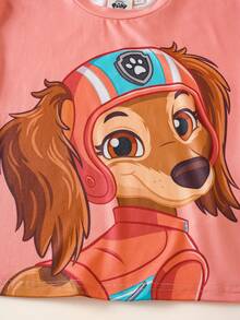 Maija Kids SHEIN | PAW Patrol Maija Kids 女童卡通印花圓領短袖T恤 3件/套 - 彩色 - 查看 9