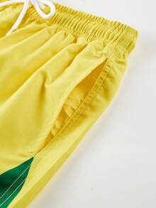 Surfspeed Men's Plus Size Colorblock Patchwork Beach Shorts Holiday / Vacation / Beach / Hawaii / Tropical / Swim /  Bathing - Yellow - View 6