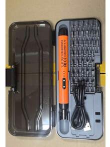 Precision Electric Screwdriver, Quiet, Rechargeable, High Torque, Multi-Function, Portable, Electric Tool Kit With Transparent Tool Box, For Computer, Phone Repair Tools - color - View 8