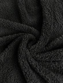 SHEIN Jaket Hangat Tanpa Lengan Berkerudung untuk Ibu Hamil Musim Gugur - Hitam - View 10