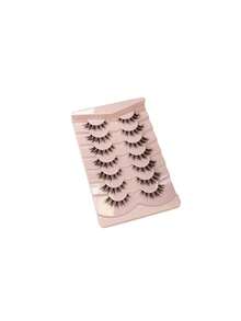 7 Pairs New Cat Eye False Eyelashes, Natural Slender Faux Mink Lashes With Clear Band, Flared Outer Corner Design For Eye Lengthening, Makeup Cosmetic Eyelash Extensions - Cat Eye Lashes - View 8