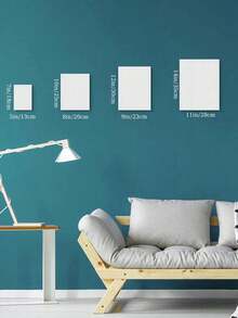 12PCS For Acrylic Pouring And Oil Painting Double Primed Acid Free Non Warp White Blank Canvas Panels Art Canvas Boards For Artists Christmas - White - View 9