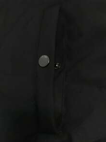 Manfinity Homme Men's Solid Color Long Sleeve Zip-Up Baseball Collar Winter Jacket - Black - View 5