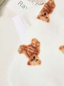 PETSIN 1 Pc Pet Cat Dog Universal Cute Bear Pattern Plush Thickened Warm Elastic Comfortable Round Neck Pet Clothing - Multicolor - View 8
