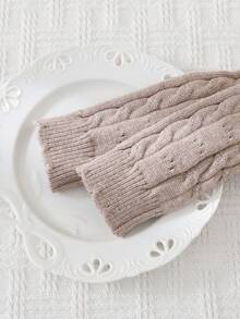 Cozy Pixies Baby Girl Solid Color Peter Pan Collar Long Sleeve Cardigan Sweater - Khaki - View 3