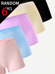 Randomly Ships 6 Of 10 Pcs  Big Girls Multi-Color Underwear,Light Pink,Winter,Basics Solid Soft Knit  Fit Comfortable Panties For Skin-Friendly - Multicolor - View 7