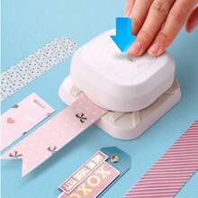 1 Four In One Punch, Multifunctional Embossing Punch, Diary/Planner/DIY Corner Cutter, Notebook Stationery Cutting Tool, Suitable For School, Office, Home, Back To School Season, School Supplies - multicolor - View 5