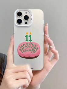 HARRY POTTER X SHEIN Harry Potter Merayakan Pola Kue Merah Muda, Casing Ponsel Anti Jatuh dan Tahan Guncangan Warna Perak, Kompatibel dengan iPhone 13/14/15/15 Pro/16/17 Pro. Gaya yang Populer dan Digemari. - MultiWarna - View 8