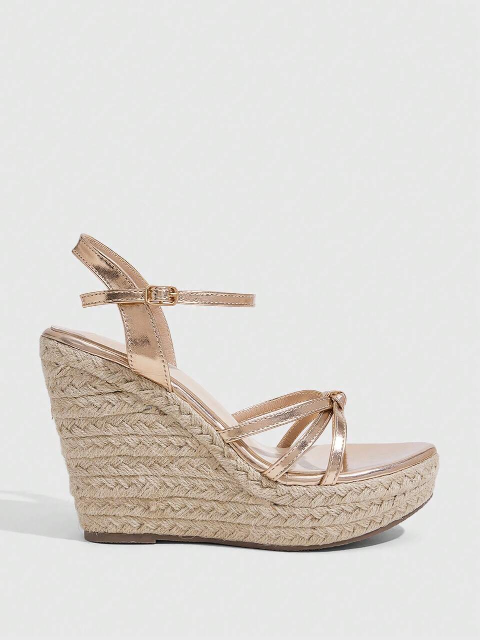 CUCCOO SZL Women Fashion Casual Versatile Sexy Cross Strap Straw Ladies Wedge Heel Sandals Commuter Dating Party Festival Party Wedding Vacation Summer