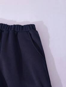 SHEIN 青少年女孩外套服裝套裝 返校季 秋冬 Y2K 冬季衣著 - 藏蓝色 - 查看 5