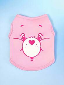Care Bears X PETSIN PETSIN 3 pièces Ensemble de débardeur pour animal de compagnie avec motif mignon d'ours amoureux, comprenant du rose, du bleu et du jaune. Matériau doux, respirant et confortable à porter. Style décontracté d'été, idéal pour la promenade quotidienne, le jeu et la détente à la maison - Multicolore - Voir 8