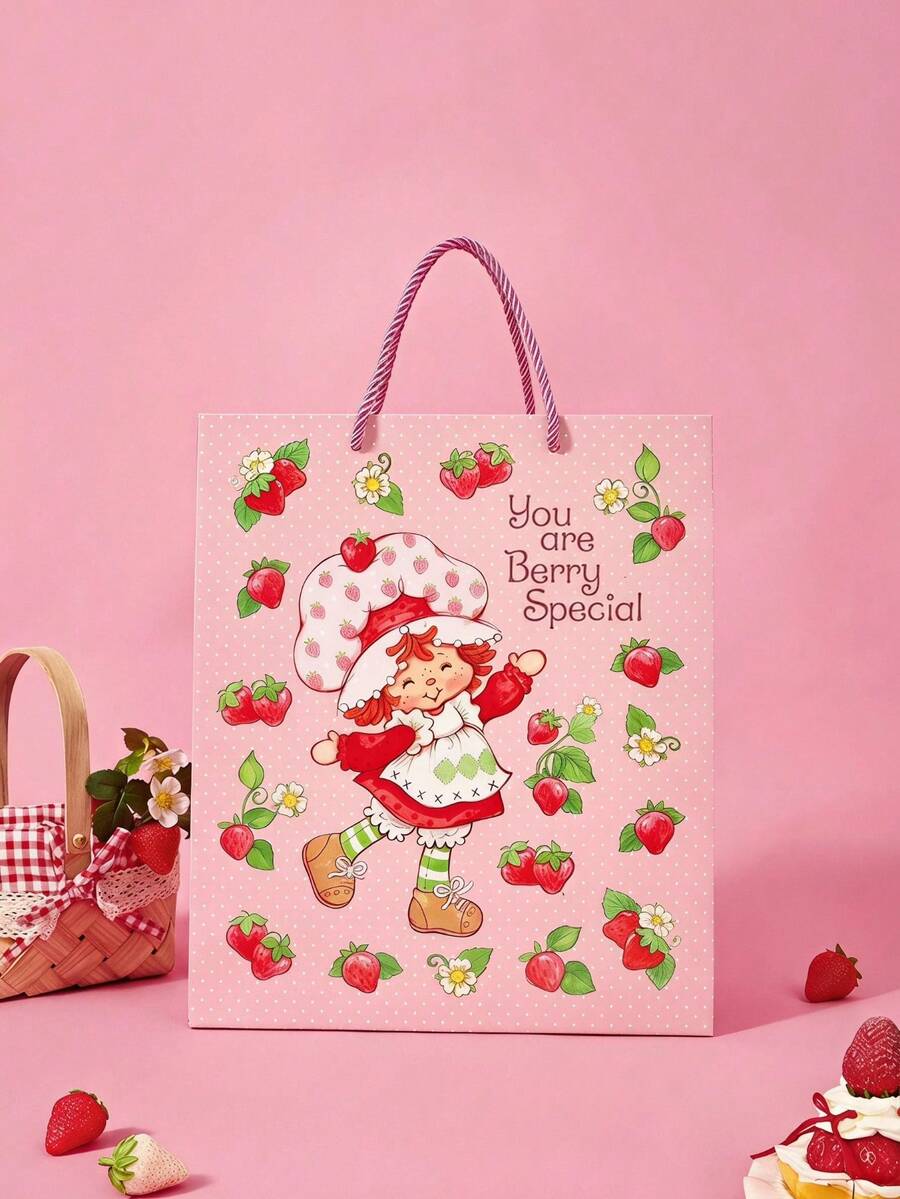 Strawberry Shortcake X POKOJA LAND 紙製手提袋，適合節日禮品包裝 - B - 查看 1