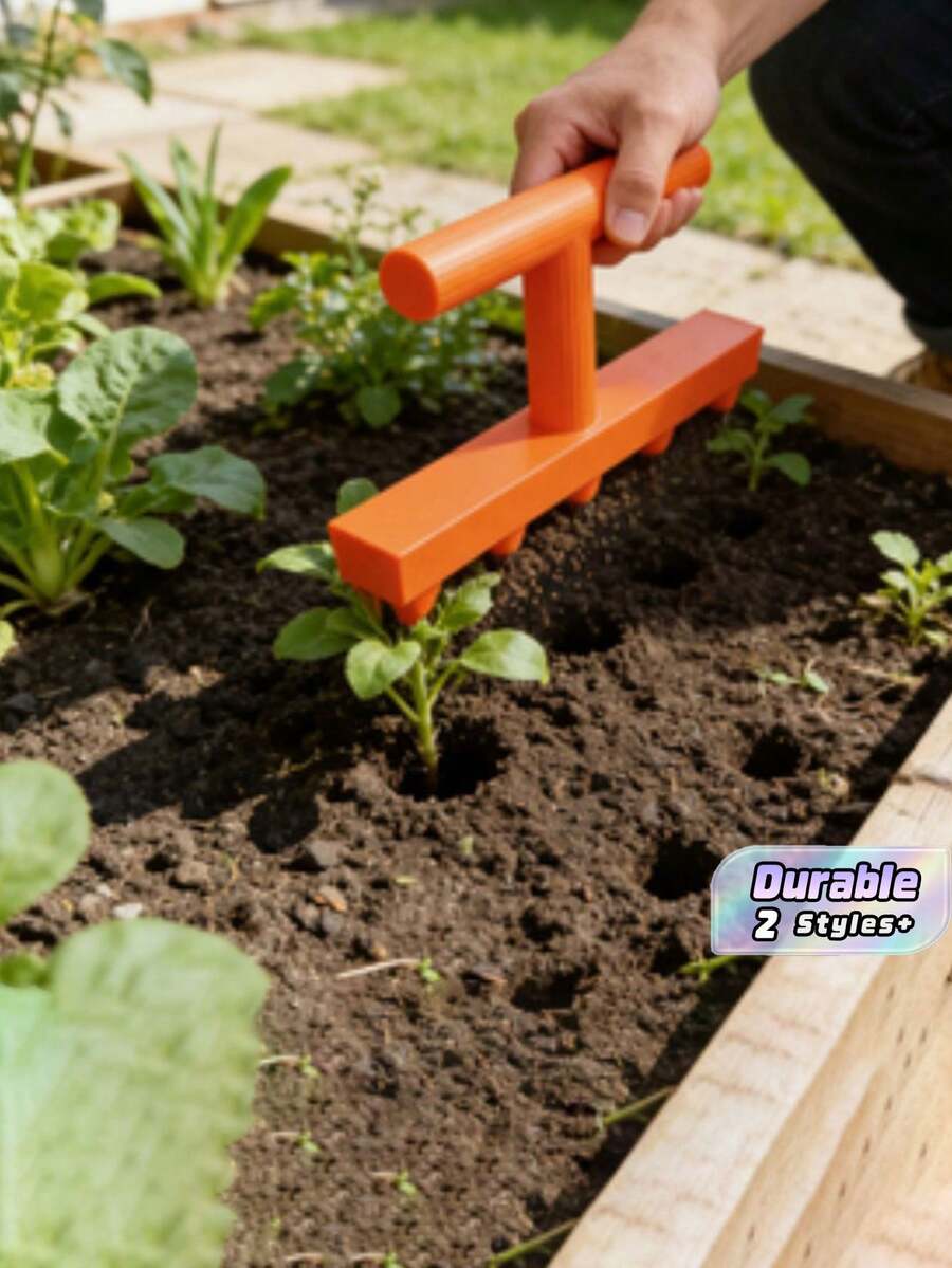 園藝播種插孔器,家用蔬菜與花卉種苗打孔工具,陽台花園與庭院精準種植插孔器,盆栽種苗種植輔助手工具 - 均 - 查看 1