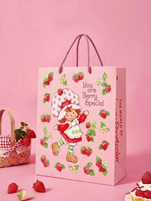 Strawberry Shortcake X POKOJA LAND 紙製手提袋，適合節日禮品包裝 - B - 查看 2