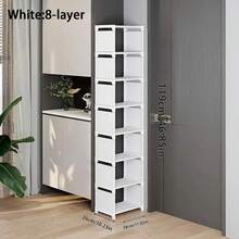 1pc Adjustable 6/8 Tier Metal Shoe Rack - Multi-Functional Portable Entryway Storage Rack, Suitable For Dorm And Home, Multi-Layer Sneaker And Shoe Storage, Minimalist White/Black Design Durable Shoe Organizer - Multicolor - View 10