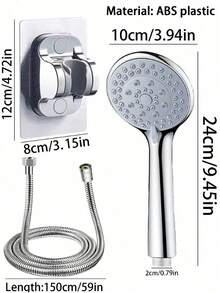 3 Packs High Pressure Handheld Shower Head Set, 5 Spray Modes Multifunctional Bathroom Shower With 59 Inch Hose & Easy Install Wall Bracket, Wall Mount Shower For Bathroom Outdoor RV, Ideal For Bathroom Renovation & Holiday Gifts - Multicolor - View 4