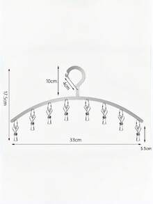 1 cái giá phơi đồ Obovay cao cấp bằng thép không gỉ dày chống gió, móc treo quần áo đa năng kèm kẹp cho tất, áo ngực, đồ lót, quần tất, găng tay, khăn tắm, đồ dùng du lịch, kệ lưu trữ sắp xếp - Nhiều màu - Xem 4
