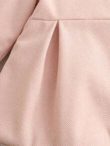 Souflis Souflis Baby Girl Solid Color Pleated Casual Versatile Daily Wear Long Sleeve Jacket Autumn Fall - Pink - View 6