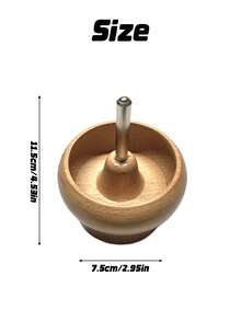DIY 珠飾旋轉器，木製手鍊旋轉器附 1 根串珠針，適用於製作米珠、黏土珠、腰帶、手鍊 - 杏色 - 查看 3