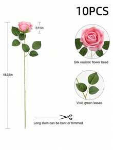 2/6/10 Stücke künstliche Rosen, blaue/rosa künstliche Rosen mit Stielen, geeignet für die Dekoration in Wohnungen, Hochzeitszentren, Hotels und Büros. - Verschiedenfarbig - Übersicht 18