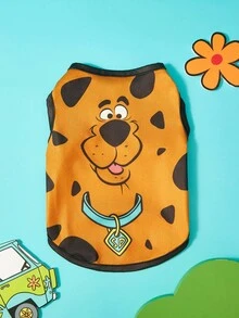 SCOOBY-DOO X PETSIN 2件裝棕色小狗花朵與汽車印花寵物上衣，超柔軟親膚面料，透氣輕盈，有助減少掉毛，讓您的寵物在日常穿著或戶外玩耍時保持涼爽舒適 - 彩色 - 查看 4