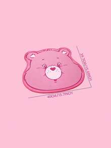 Care Bears X PETSIN 1件粉色熊卡通可愛圖案印花絨毛寵物睡墊，溫暖舒適，適合貓狗，適用於客廳、臥室、籠子，生日或週年紀念的可愛禮物 - 熊頭地墊 - 查看 11