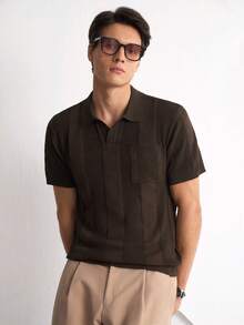 Manfinity Homme Camiseta de punto de manga corta de unicolor para hombre - Multicolor - Ver 7