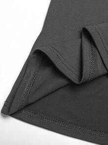 SHEIN 青少年女孩黑白灰3件組T恤套裝，休閒日常百搭百用 - 彩色 - 查看 4