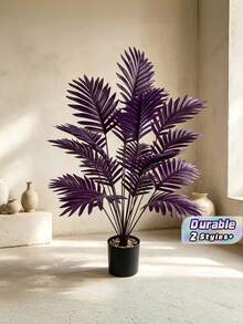 Simulation Tail Sunflower Palm Tree Simulation Tree Living Room Home Decoration Artificial Fake Iron Leaves - Purple - View 1