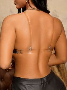 Bare Chapter Women's Push-Up Bra Invisible Sexy Adjustable Strap Backless Lingerie - Black - View 2