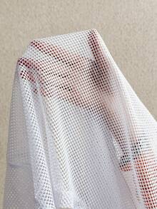 Dewbera Dewbera 1pc Mesh Sports T-Shirt, Solid Color Fashionable Versatile Elegant - White - View 8