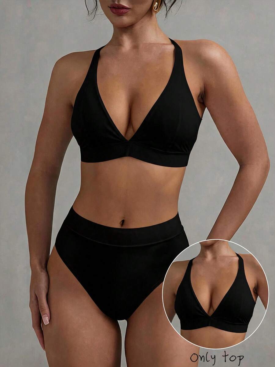 YARNWELL Women's Adjustable Strap Triangle Cup Swim Top