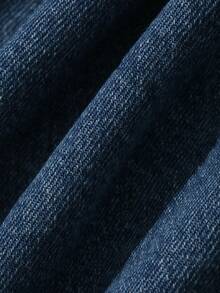 DAZY Đầm sơ mi denim nữ cổ bẻ tay dài phong cách urban casual cho mùa thu - Rửa trung bình - Xem 7