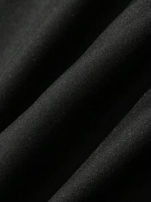 DAZY 女款純色抓皺修身百搭休閒短袖上衣 - 黑色 - 查看 8