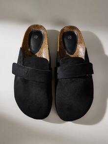 Solecia Sepatu Baotou adalah sepatu kasual yang lembut, nyaman, dan sederhana untuk kegiatan sehari-hari di rumah. - Hitam - View 3