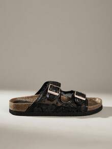 Solecia Women's Fashion Flat Sandals, Summer Beach Holiday Casual Slippers For Christmas - Mesh black - View 1