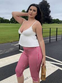 kyraskinnerx Kamisol Renda Kasual Kuning untuk Wanita Musim Panas Putih - Putih - View 4