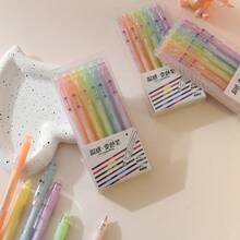 6pcs Color Changing Erasable Highlighter Set, Pastel Heat-Sensitive Marker Pens For Journal & School Use - multicolor - View 2
