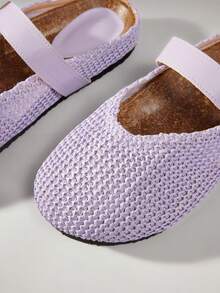 Solecia Women's Slip-On Thick Soled Mule Loafers, Casual Spring/Autumn Shoes For Christmas - Purple - View 5
