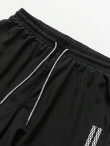 Gym Rark 男士抽繩腰雙層運動短褲 - 黑色 - 查看 5