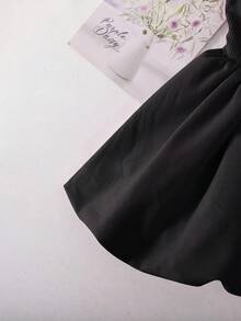 SHEIN Babygirl 可爱粉色针织无袖连体衣（夏季） - 黑色 - 查看 8