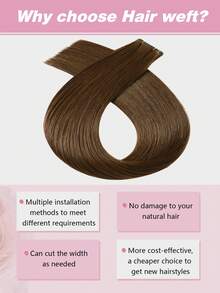 New Design Genius Weft Hair Raw Cuticle Aligned Human Hair Extensions Natural Human Remi Straight New Genius Weft - S4 - View 6