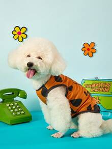 SCOOBY-DOO X PETSIN 2件裝棕色小狗花朵與汽車印花寵物上衣，超柔軟親膚面料，透氣輕盈，有助減少掉毛，讓您的寵物在日常穿著或戶外玩耍時保持涼爽舒適 - 彩色 - 查看 8