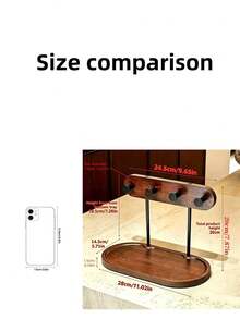 Minimalist Key Holder For Desk, Small 8 Inch Key Tray For Entryway With Catch All, Home Decor Organizer For Keys Fashion Glasses Rings - View 4