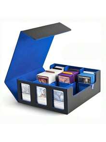 A Storage Box That Can Hold Over 1800 Commander Cards, With Card Collection And Display, A Display Window, And Various Sports And Game Cards. - View 4