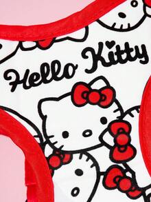 HELLO KITTY AND FRIENDS | SHEIN 全滿版卡通貓寵物用品單件販售，胸背帶牽繩項圈與便攜拾便袋收納架，多尺寸適用幼犬幼貓戶外日常散步 - 鮮紅色 - 查看 4