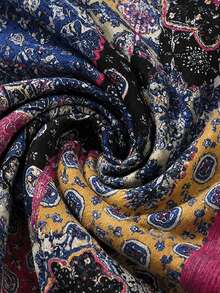GlowEve CURVE Jumpsuit Kasual Motif Bohemian untuk Wanita Ukuran Besar, Cocok untuk Liburan Musim Semi/Panas dan Pemakaian Sehari-hari - Navy Blue - View 3