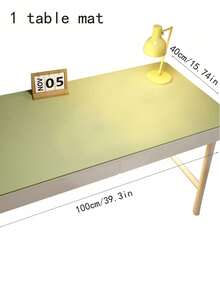 1pcEye Protection Desk Mat Student Leather Non Slip Solid Color Table Cover Oil Proof Computer Laptop Pad For Home Office Study Dining Table Decor Gift - green - View 15