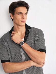 NEOSTRIT Men's Striped Short Sleeve Knit Top - Multicolor - View 5