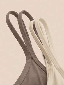 SHEIN Cheerettes 女款素色日常健身舒適運動內衣 - 彩色 - 查看 9